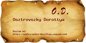 Osztrovszky Dorottya névjegykártya