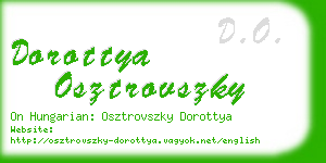 dorottya osztrovszky business card